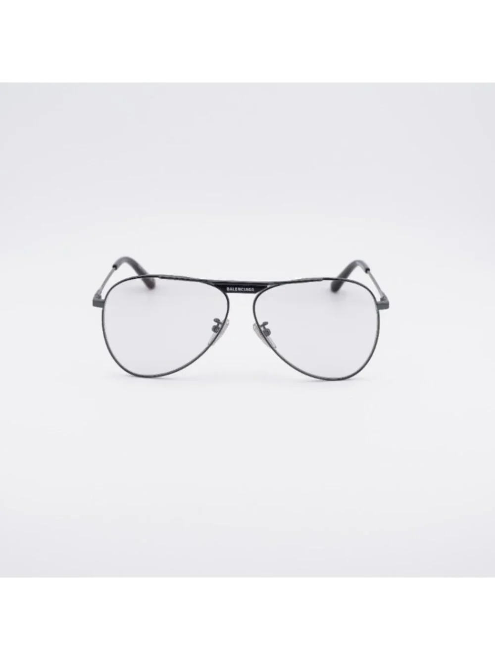 Balenciaga BB0244S 004 Sunglasses Gunmetal Aviator Frame, Light Grey Lenses